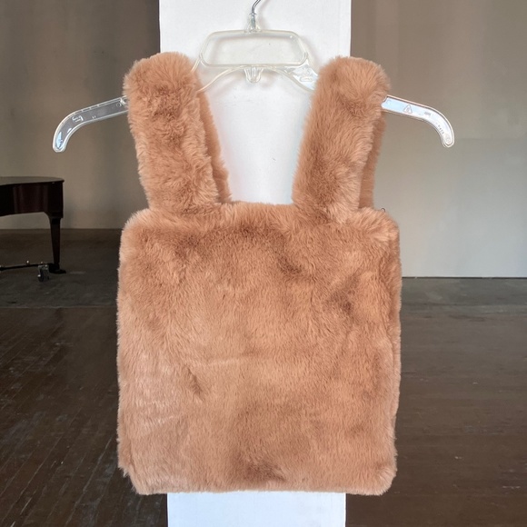 L.O.F Handbags - L.O.F Tan Faux Fur Handbag